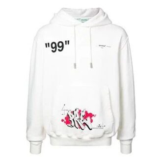 Sudadera con estampado de grafitis SS19, color blanco