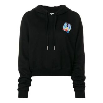 Sudadera corta con capucha Off-White Microenvironment Negra