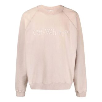Sudadera de algodón con estampado de logotipo Off-White «Pink»