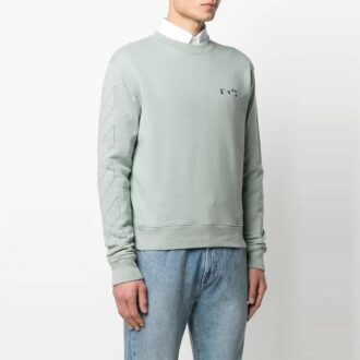 Sudadera de cuello redondo con logo «Jadeite/Negro»