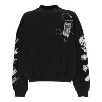 Sudadera de cuello redondo Scan Arr Over «Negro Blanco»
