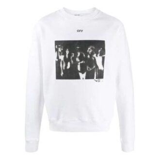 Sudadera de manga larga con cuello redondo y logo para hombre SS20 con efecto pintura en aerosol