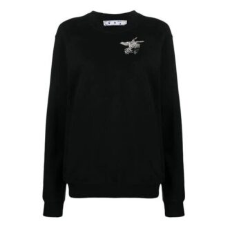 Sudadera deportiva con capucha y estampado de flechas en Off-White, color negro