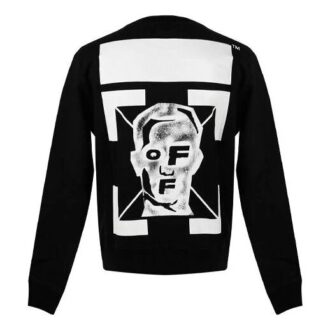 Sudadera FW20 con cara enmascarada y flecha «Negro Blanco»