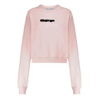 Sudadera sin capucha de cuello redondo con logo Off-White SS21 Rosa