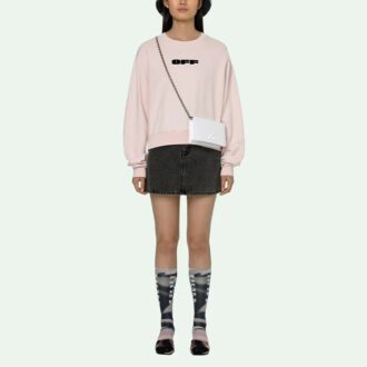 Sudadera sin capucha de cuello redondo con logo Off-White SS21 Rosa