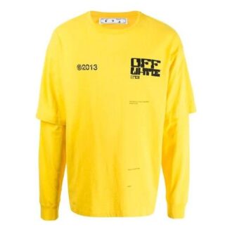 Sudadera unisex SS21 con logo estampado, color amarillo