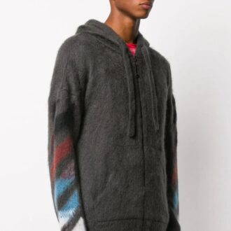 Suéter con capucha de punto Arrow para hombre, gris