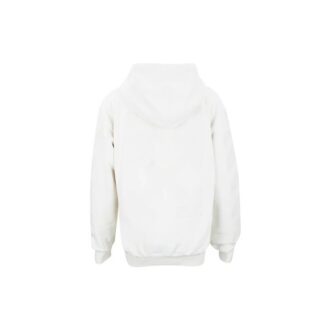 Suéter de algodón con capucha Off-White en blanco roto