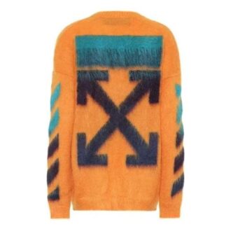 Suéter de flechas degradadas para hombre, naranja