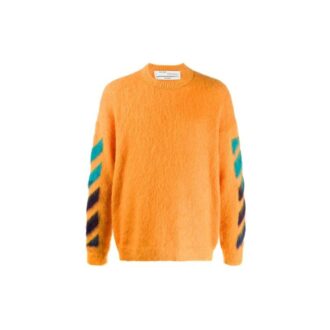 Suéter de flechas degradadas para hombre, naranja