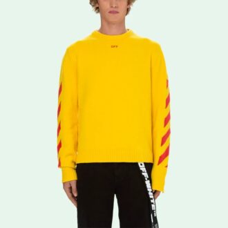 Suéter de hombre SS21, corte ajustado, amarillo
