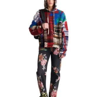 Suéter de lana de manga larga con capucha y bloques de color Off-White para hombre FW22