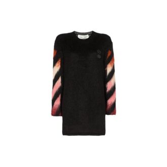 Suéter de mohair con degradado geométrico Off-White Negro