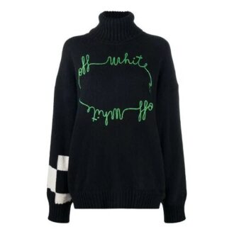 Suéter de punto con logo Off-White Negro