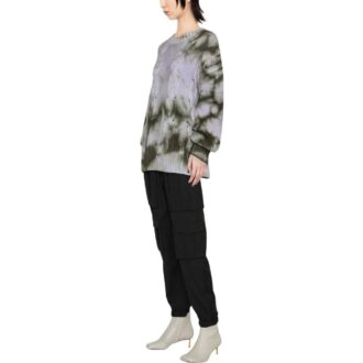 Suéter de punto trenzado con estampado tie-dye de Off-White «Grey Green»
