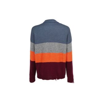 Suéter de rayas multicolor para hombre Multicolor