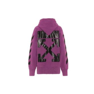 Suéter Off-White x Champion con logotipo, color púrpura