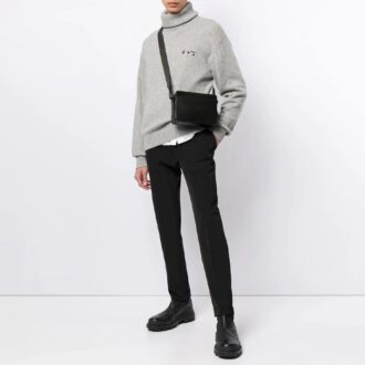Suéter unisex con bordado del logotipo de la temporada primavera-verano 2021, color gris