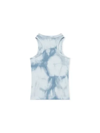 Top acanalado con estampado tie-dye Off Stamp