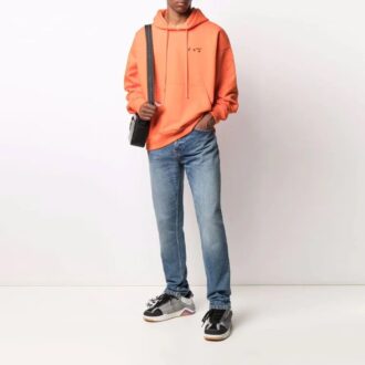 Unisex FW21 con detalle de logotipo y rayas diagonales Naranja
