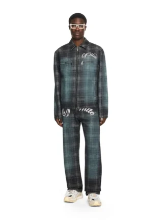 Vaqueros Slim Relax de jacquard a cuadros