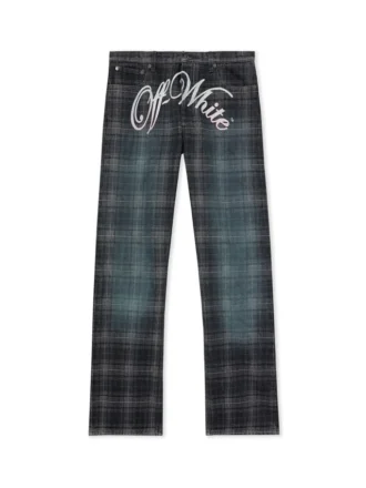 Vaqueros Slim Relax de jacquard a cuadros