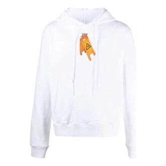 Versión casual de cuello redondo con estampado de flechas, color blanco