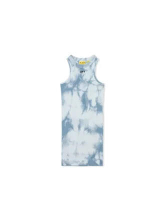 Vestido acanalado con estampado tie-dye Off Stamp