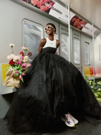 Vestido de tul voluminoso