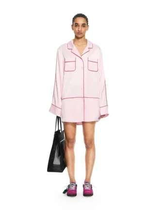Vestido pijama New Roxy de satén jacquard Off-White