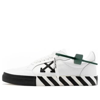 Zapatilla de cuero Vulc Low «Blanco Negro»