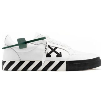 Zapatilla de cuero Vulc Low «Blanco Negro»