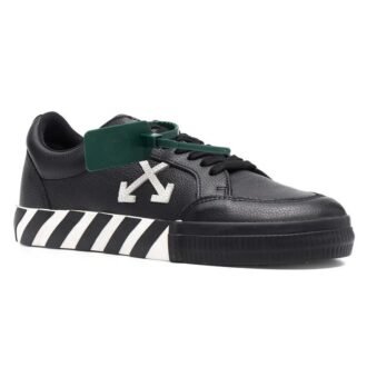 Zapatilla de lona Vulcanized baja «Negro Blanco Rojo»
