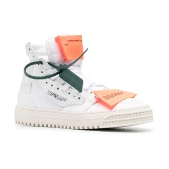 Zapatilla Off-White Off-Court 3.0 de cuero y lona «White Orange»