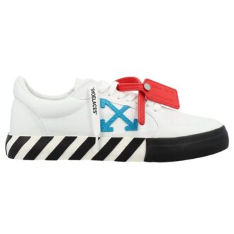 Zapatillas bajas de lona Vulcanized «Blanco, azul, negro y rojo»