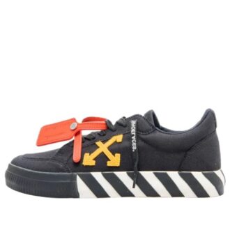 Zapatillas bajas de lona Vulcanized «Negro Naranja Blanco»