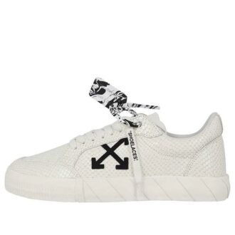 Zapatillas bajas de piel de becerro Vulcanized «Blanco Negro»